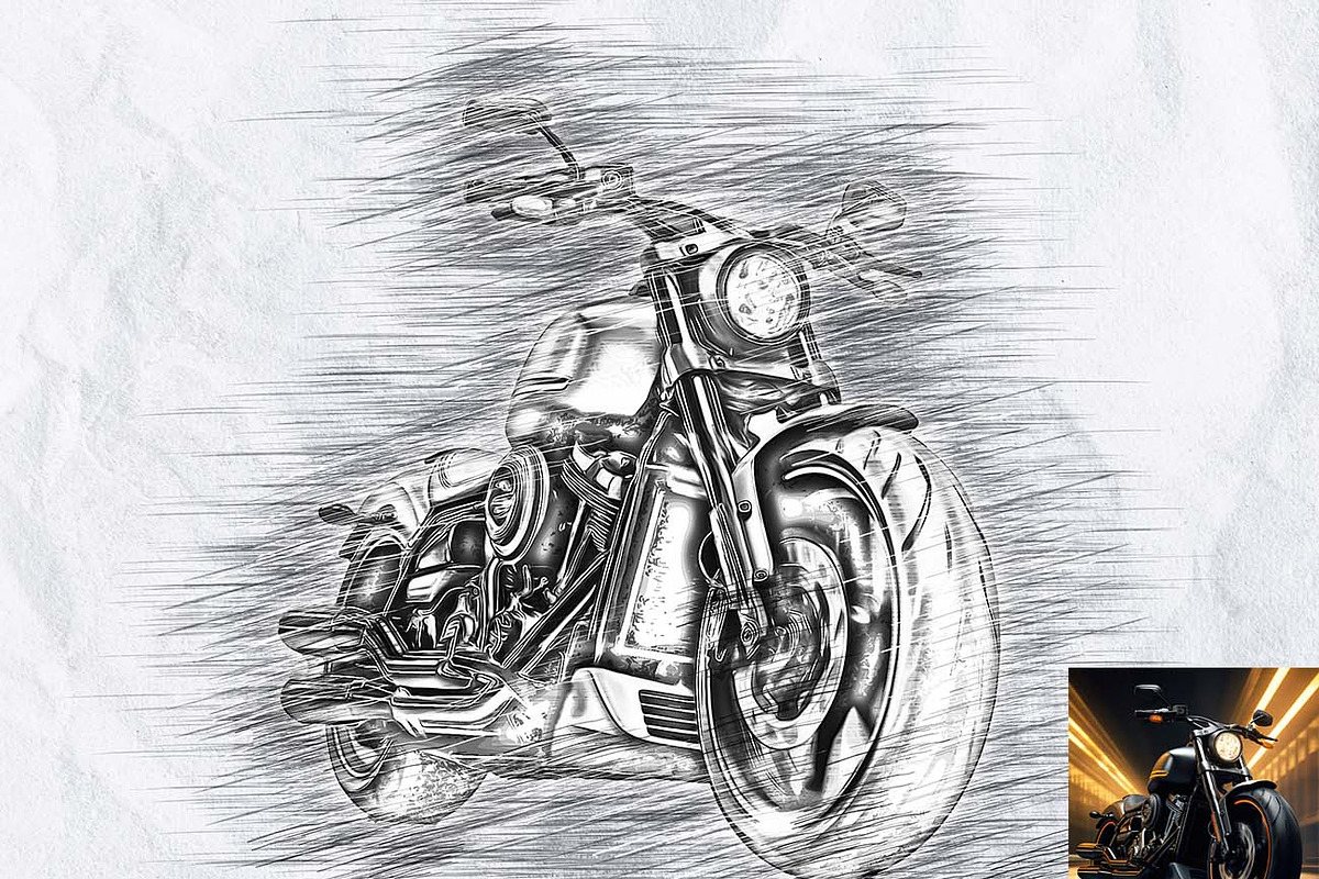 Realistic Pencil & Oil FX Photoshop, an Action Add-On by Studio Retouch (Photo 7 of 15)