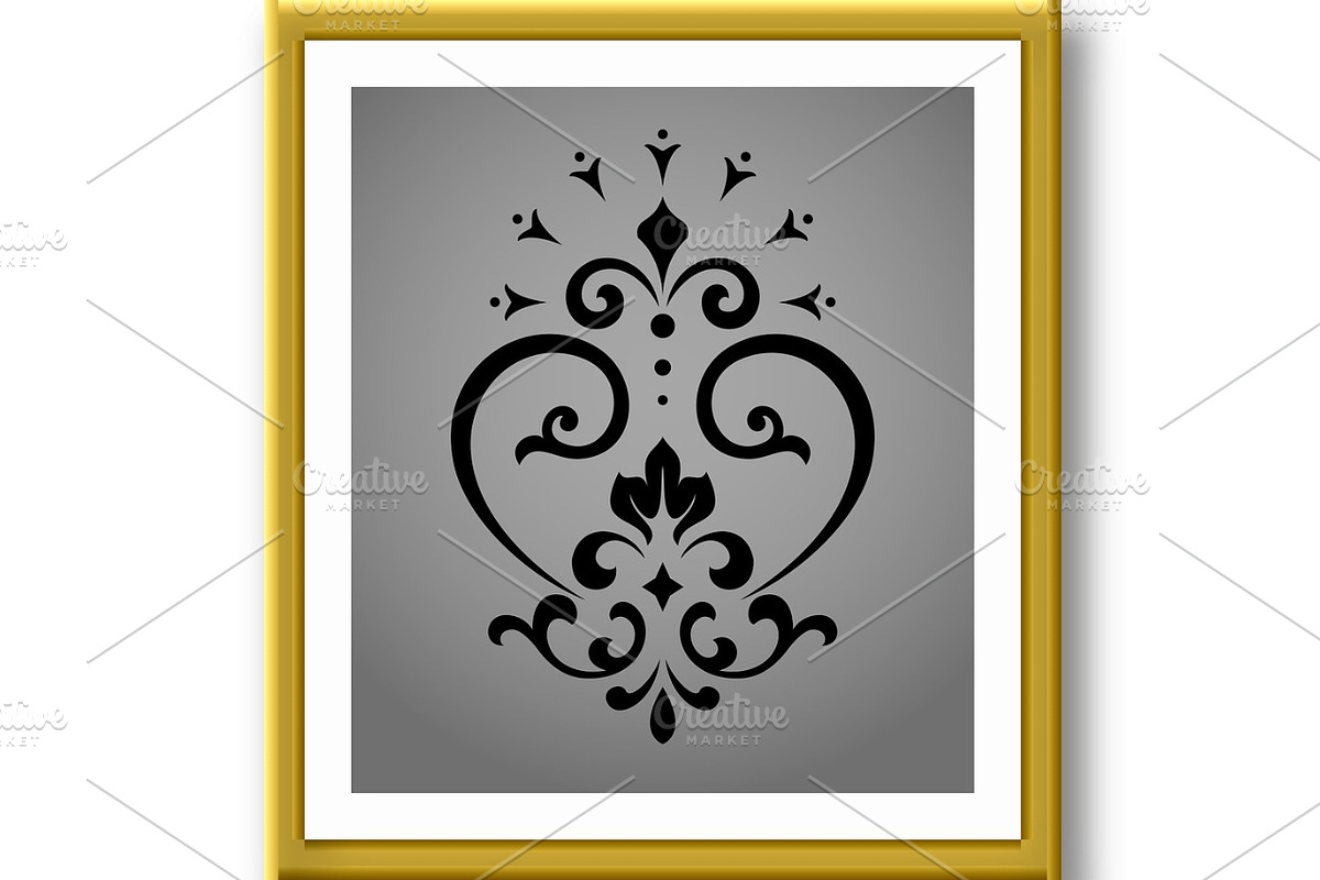 Damask graphic ornament. Floral, a Pattern Graphic by RODINA (Photo 2 of 3)