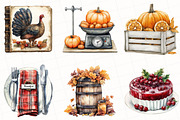 Vintage Thanksgiving Clipart, an Illustration by OK Design (Thumbnail 4 of 4)