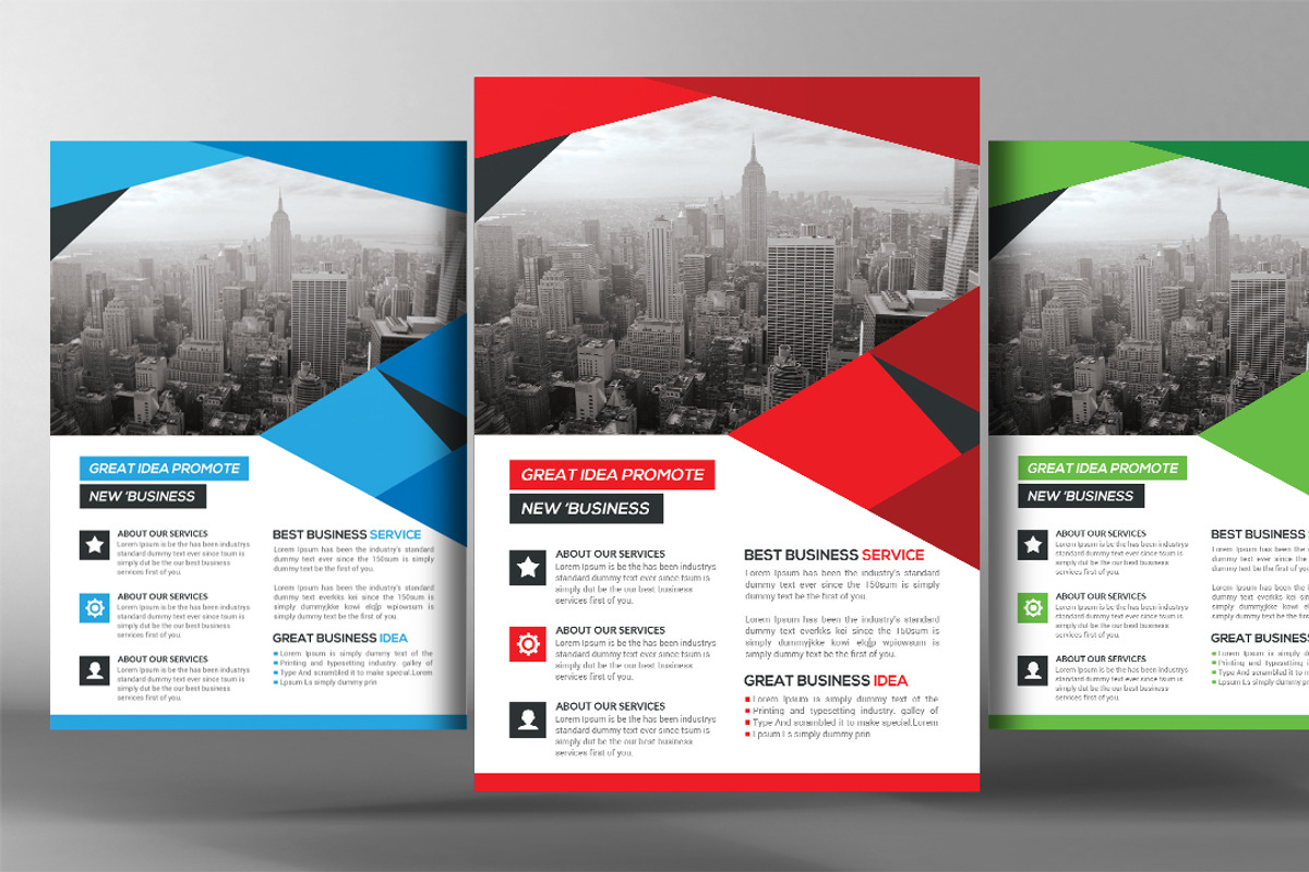 Shape Business Flyer, a Flyer Template by graphicforest