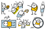 Cartoon positive emotions set 1., an Illustration by eka panova (Thumbnail 5 of 7)