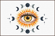 Watercolor Boho Sky Character, an Illustration by Sublimation Artist (Thumbnail 3 of 6)