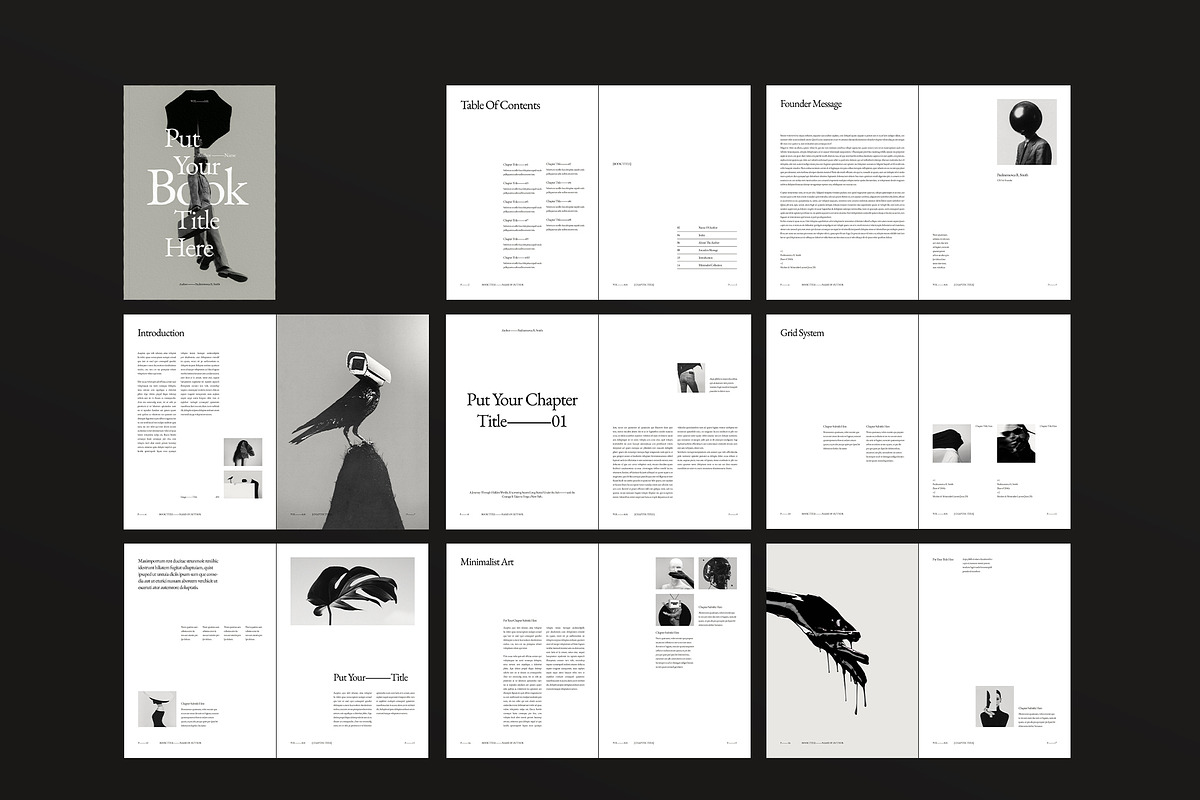Book Title Layout Design Template, a Brochure Template by DesignCrest (Photo 16 of 18)
