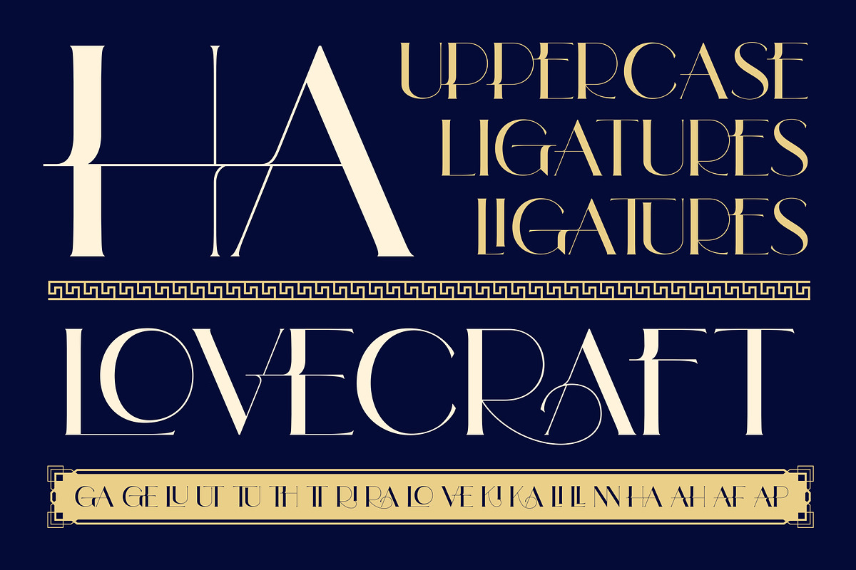 Lovera - Art Deco Typeface, a Sans Serif Font by Graptail (Photo 4 of 12)