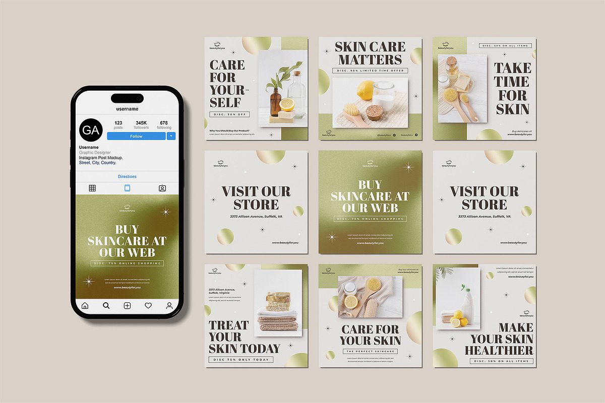 Instagram Post Mockup Bundles, an iPhone Mockup by Graphic Aesthetic (Photo 23 of 25)