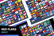 Wavy Flags (460), a Solid Icon by alpercakici (Thumbnail 1 of 7)