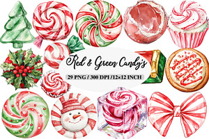Christmas Peppermint Candy's, an Illustration by Daily.Designs