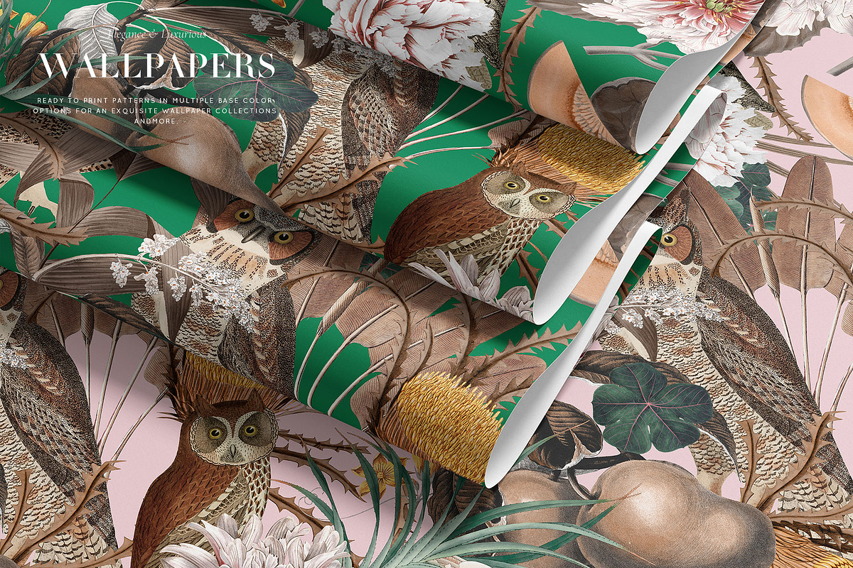 Autumn Owl Botanical Pattern & Motif, a Pattern Graphic by Pink Linen (Photo 12 of 12)
