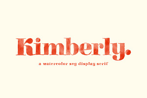 Kimberly - Watercolor Svg Regular