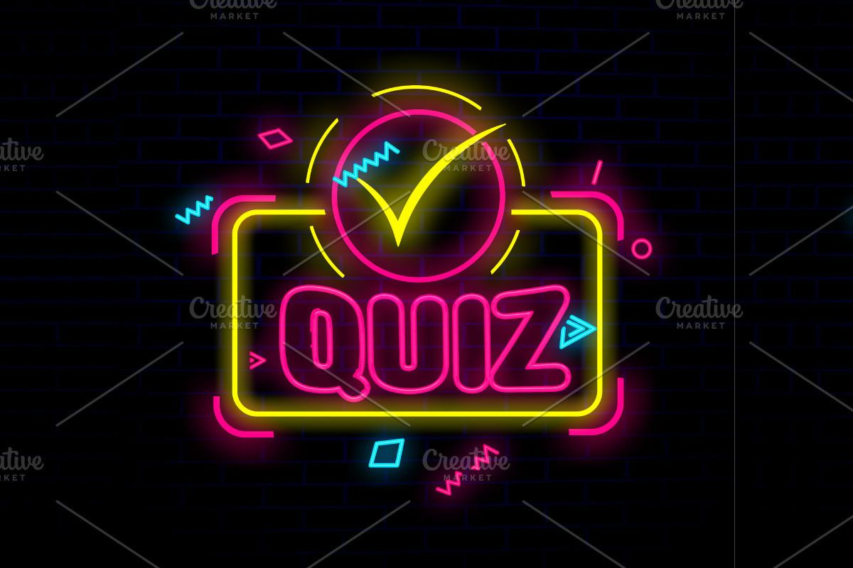 Quiz Neon Sign PSD Editable Text Eff, a Layer Style Add-On by TrueVector