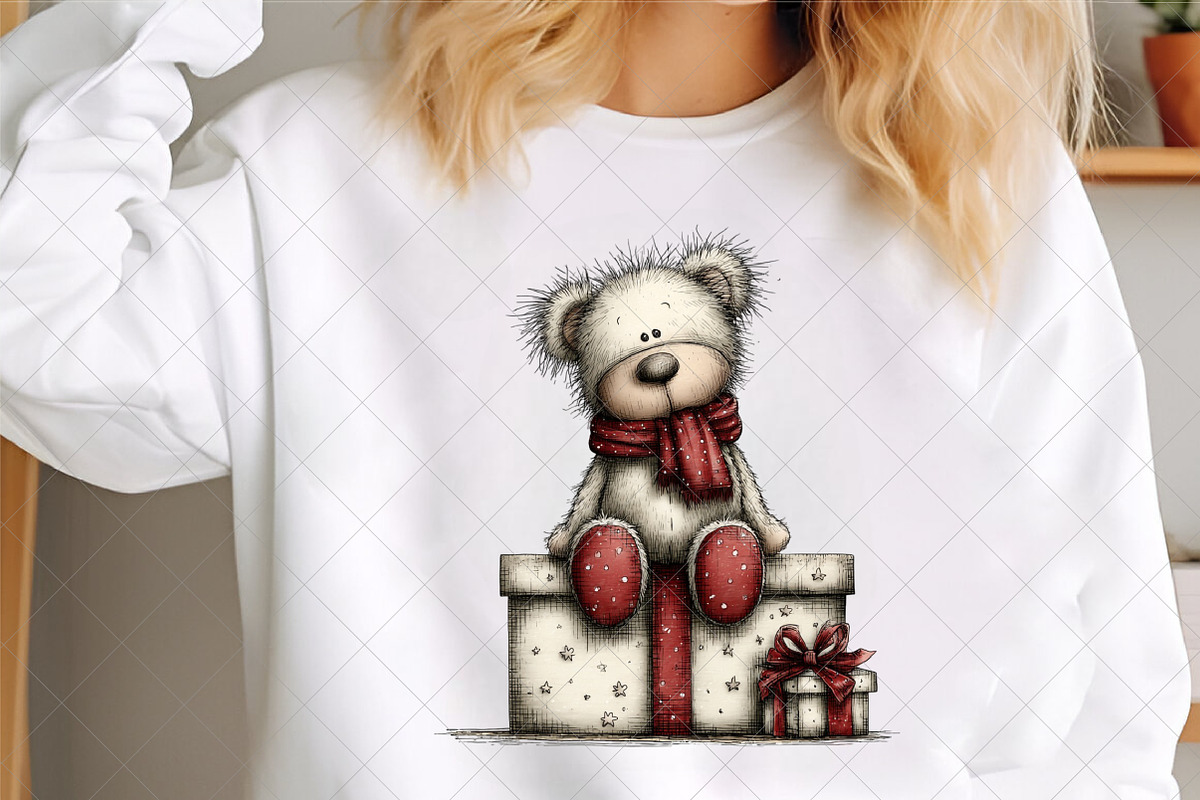 Christmas Teddy Bears Clipart, an Illustration by SinaCreation (Photo 5 of 7)