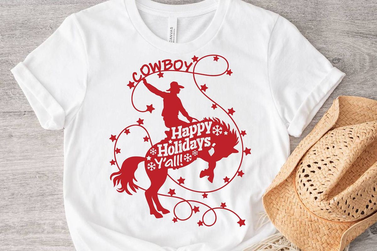 Cowboy Christmas SVG Bundle Design, a Graphic by TanchaArt (Photo 3 of 11)