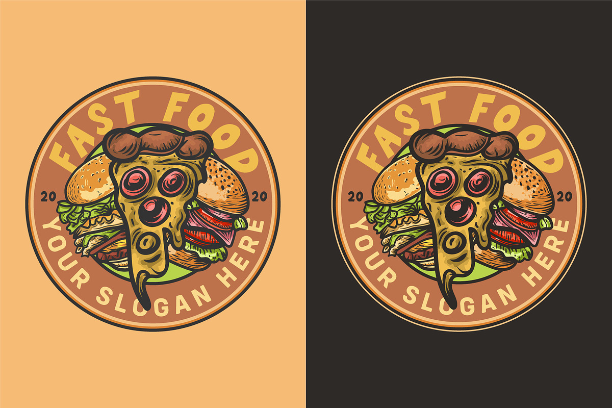 Fast food Bakery vintage logo, a Branding & Logo Template by Billah Hub