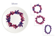 Red grape watercolor clipart, an Illustration by s.yanyeva (Thumbnail 4 of 7)