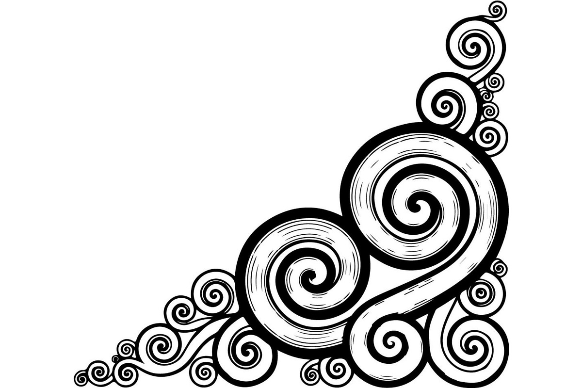 Premium Swirl Leaf Corner Frame, a Decorative Illustration by Creativeshirt (Photo 9 of 20)