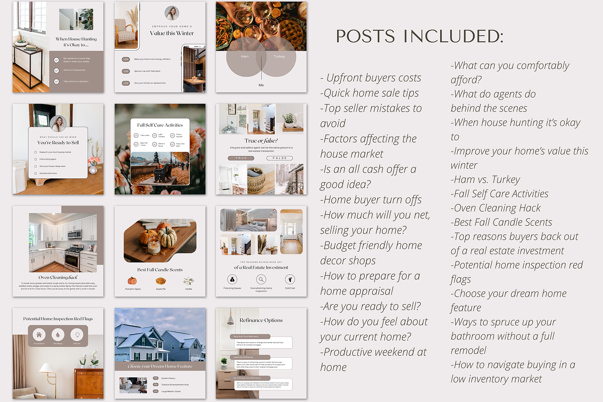 November Real Estate Instagram Posts, a Social Media Template by Marketing Templates Co. (Photo 6 of 9)