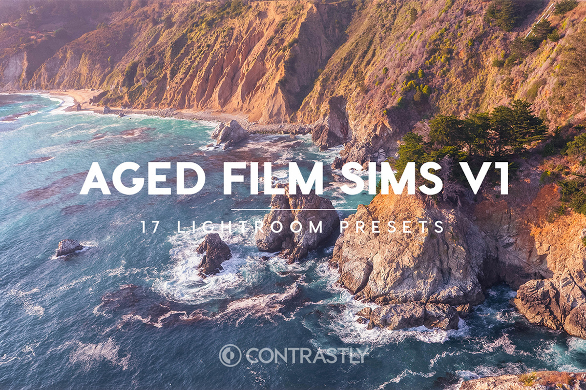 Aged Film Sims Lightroom Presets V1, an Action Add-On by Contrastly Shop (Photo 1 of 5)