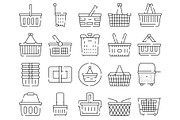Shopping basket and cart line art, an Object Graphic by pikepicture (Thumbnail 2 of 3)