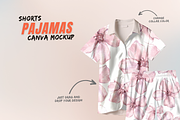 Shorts Pajamas Canva Mockup, a Shirt Mockup by Hafsa Studio 85 (Thumbnail 2 of 4)
