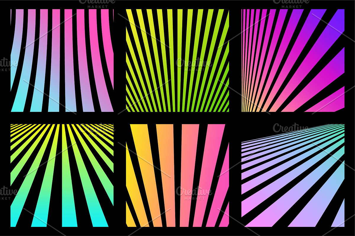 Color striped retro backgrounds 80s, a Pattern Graphic by ExpressShop (Photo 1 of 5)