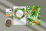 Watercolor Tropical plant & Bird, an Object Graphic by FineArt (Thumbnail 2 of 22)