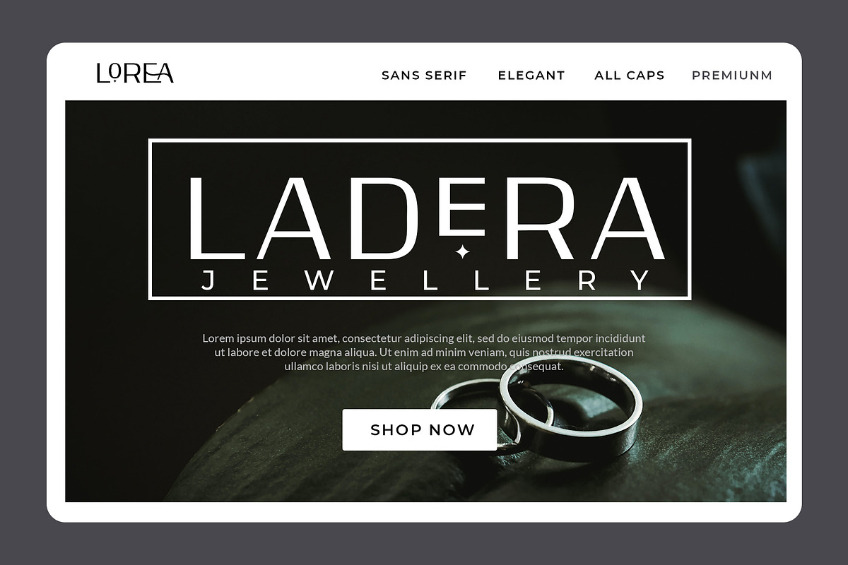 Lorea - Display Font, a Sans Serif Font by Mytype Studio (Photo 2 of 5)