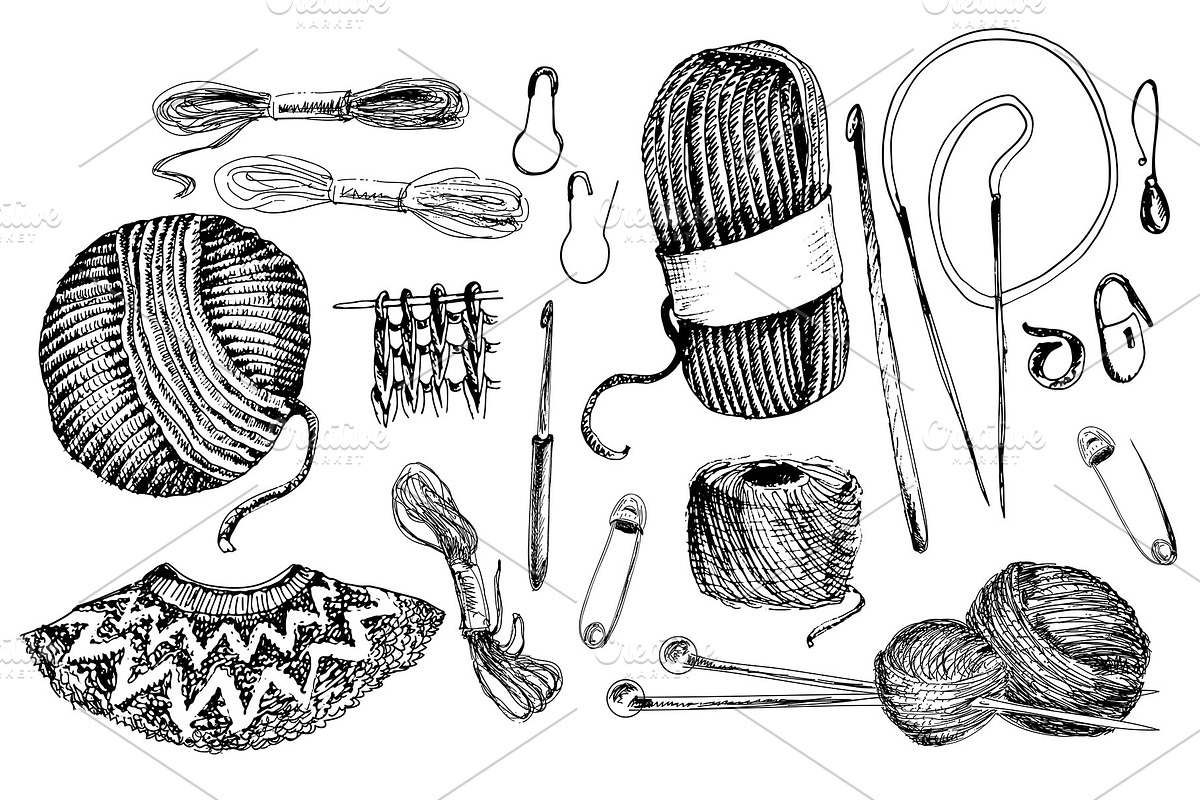 Needlework tools and accessories., an Illustration by Alena Kaz (Photo 7 of 7)