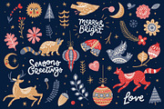 Festive Folk Graphic Collection, a Seasonal Illustration by rouxsupplyco (Thumbnail 11 of 12)