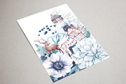 Deer Town. Christmas floral card set, an Animal Illustration by Eisfrei (Thumbnail 7 of 7)