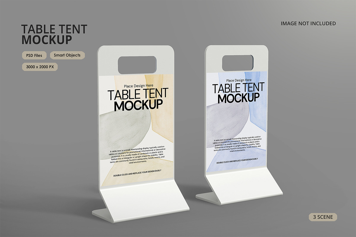 Table Tent Mockup, an Advertising Mockup by Mockupnine