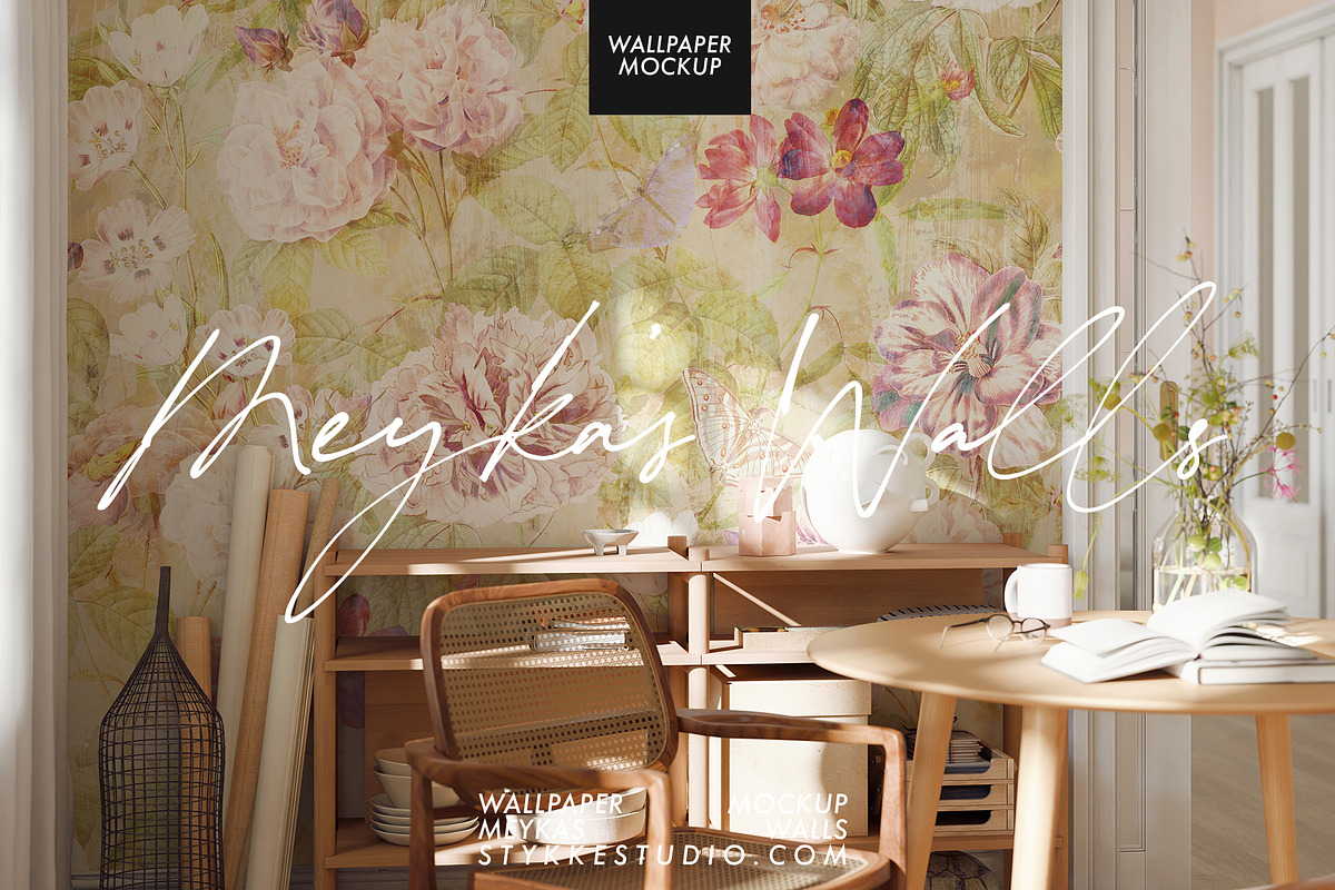 Wallpaper Mockup | MEYKA'S WALLS, a Household Mockup by Stykke Studio (Photo 1 of 11)