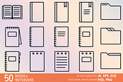 50 Books & Notepad icons, an Icon by brandcut (Thumbnail 4 of 5)