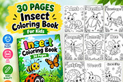 Insect Coloring Book for Kids, an Education Illustration by Mohammad Sarfaraz (Thumbnail 1 of 13)