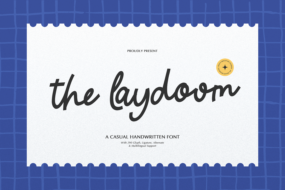 The Laydoom Casual Handwritten Font, a Font by gracetype_studio (Photo 1 of 12)