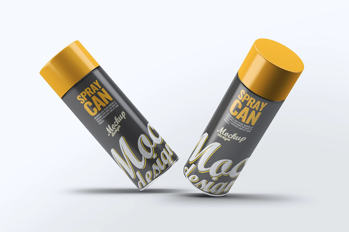 Spray Paint Mock-Up, a Product Mockup by DesignRushMarket (Photo 1 of 6)