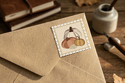 Vintage Autumn Postage Stamps, a Seasonal Illustration by JYa_Design (Thumbnail 3 of 7)