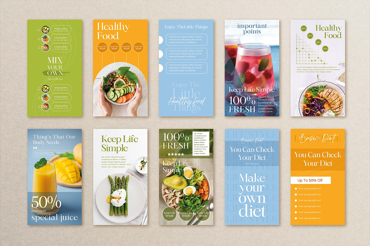 50 Instagram Canva Posts & Stories, a Social Media Template by Artemis-products (Photo 7 of 8)