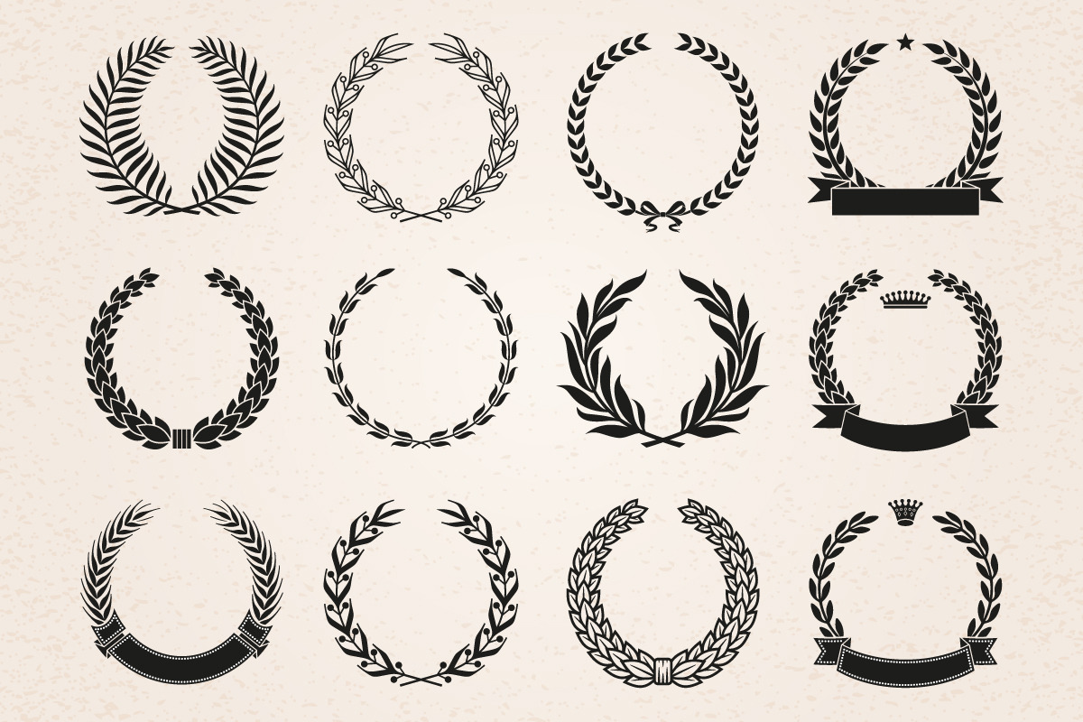 Laurel Wreaths Vector, 35 Elements, an Object Graphic by Digiselector Design Goods (Photo 4 of 5)