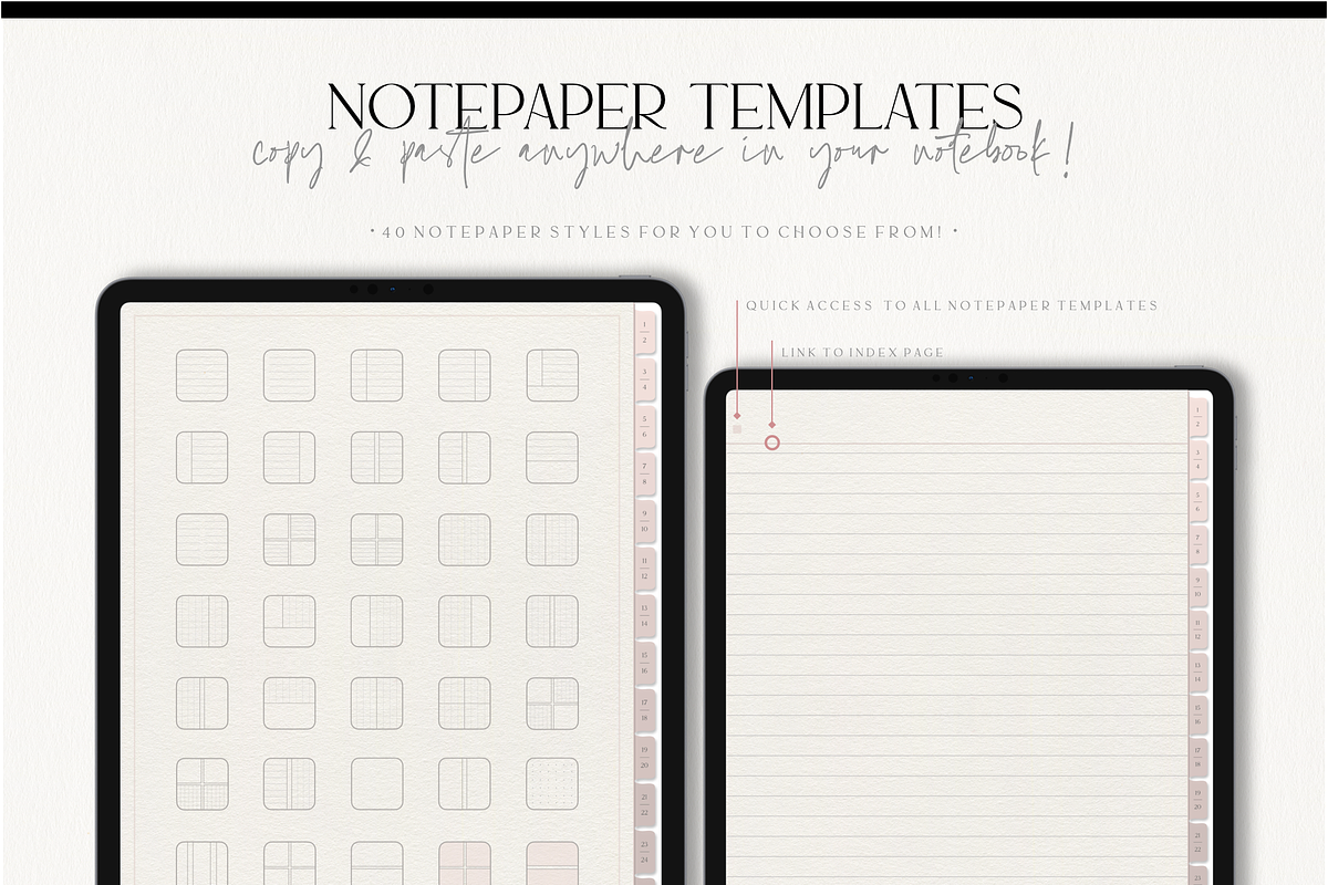 Digital Rose Paper Texture Notebook, a Stationery Template by MainichiDesign (Photo 5 of 8)