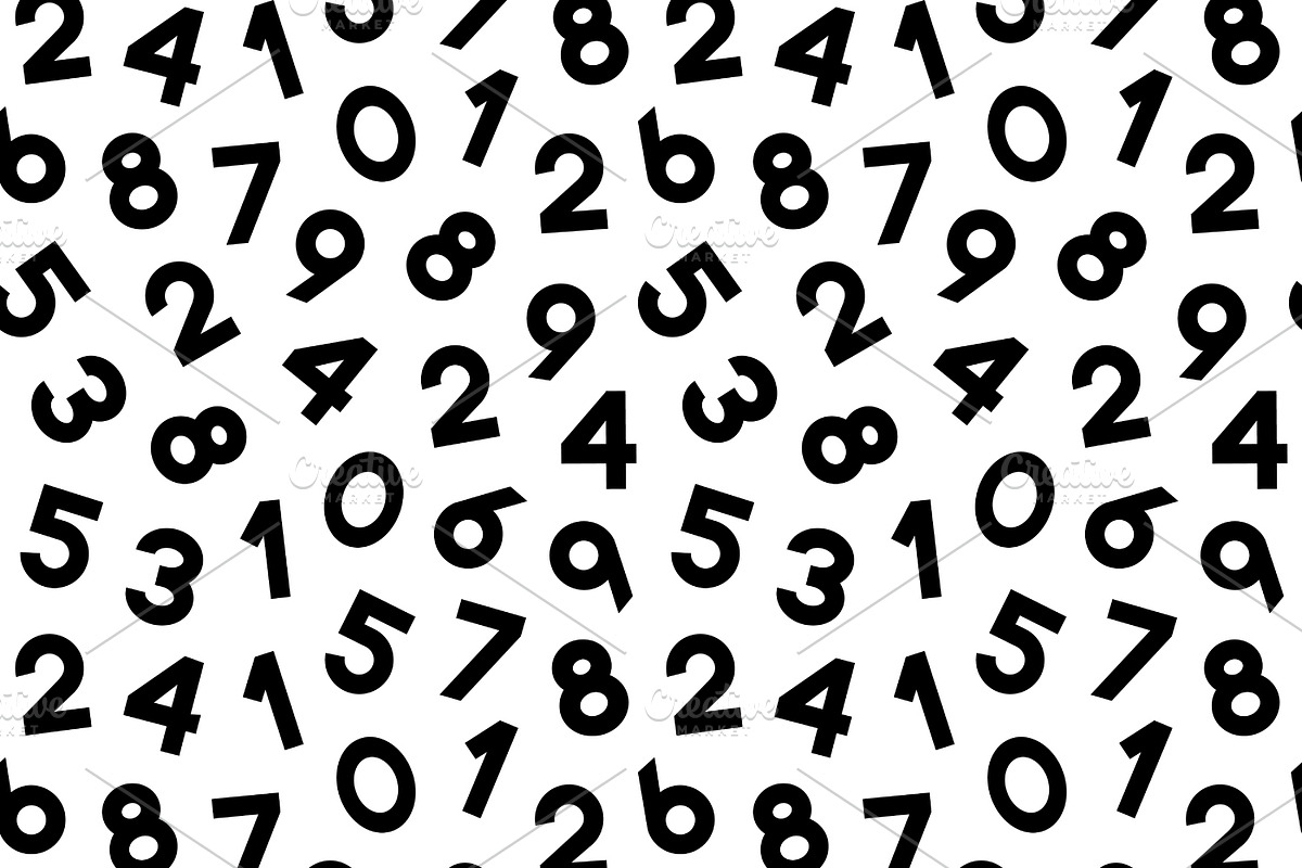 2 Seamless Patterns with Numbers, a Pattern Graphic by Absent A (Photo 2 of 2)
