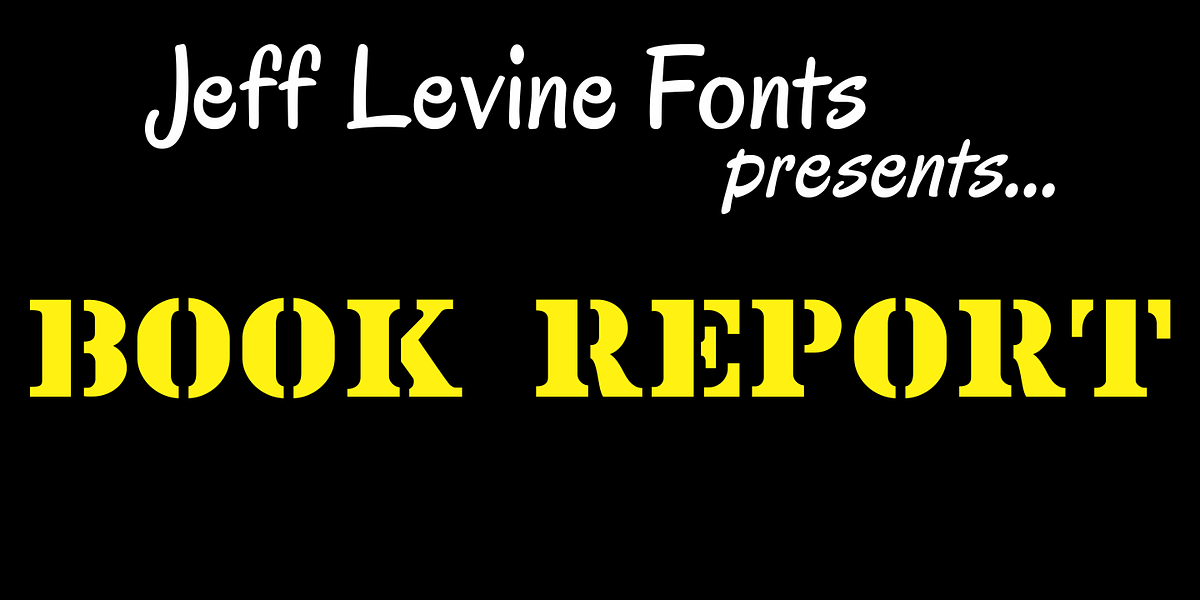 Book Report JNL, a Serif Font by Jeff Levine Fonts