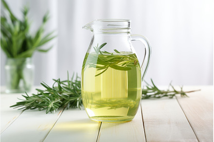 Jug of homemade refreshing tarragon, a Food & Drink Photo by Ylivdesign