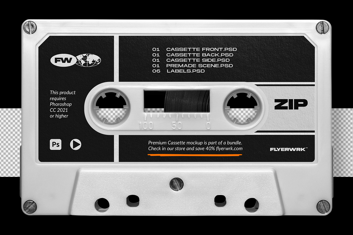Cassette Mockup Volume 2, a Product Mockup by FLYERWRK (Photo 9 of 9)