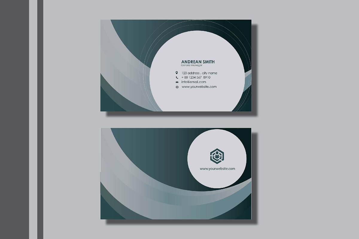 Business Card minimalist grey, a Business Card Template by dulchaer29 (Photo 1 of 3)