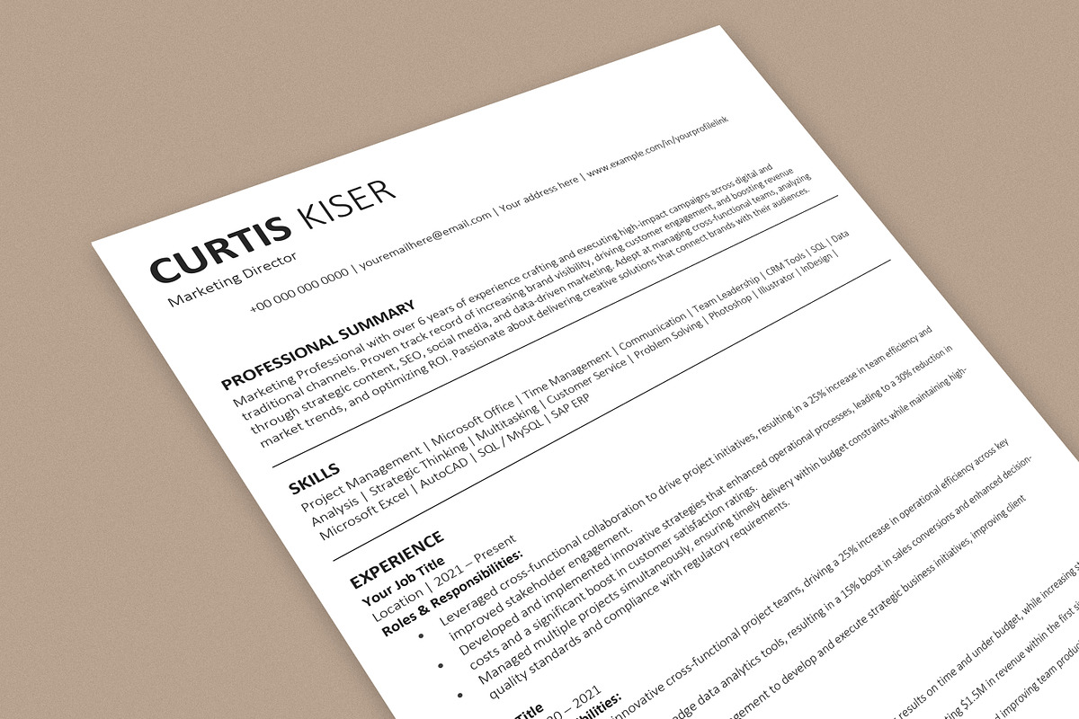 ATS Resume / CV, a Resume Template by Anjum Ilyas (Photo 8 of 8)