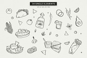 Mexican Food Line Art Set, a Food Illustration by Irina Ostapenko (Thumbnail 2 of 6)