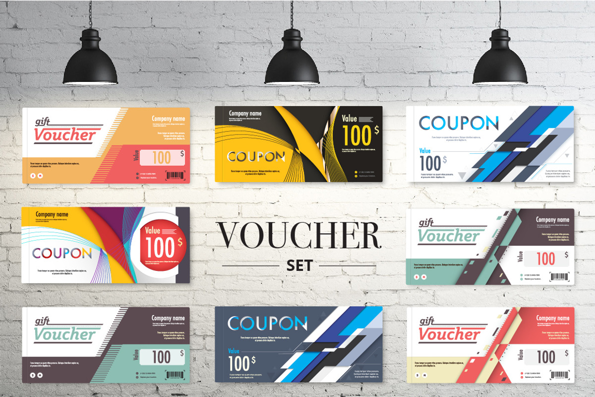8 Business gift voucher bundle, a Templates & Theme by AOHODESIGN (Photo 1 of 5)
