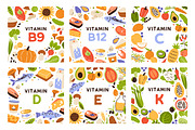 Food products, vitamin groups set, a Food Illustration by Good Studio (Thumbnail 3 of 19)