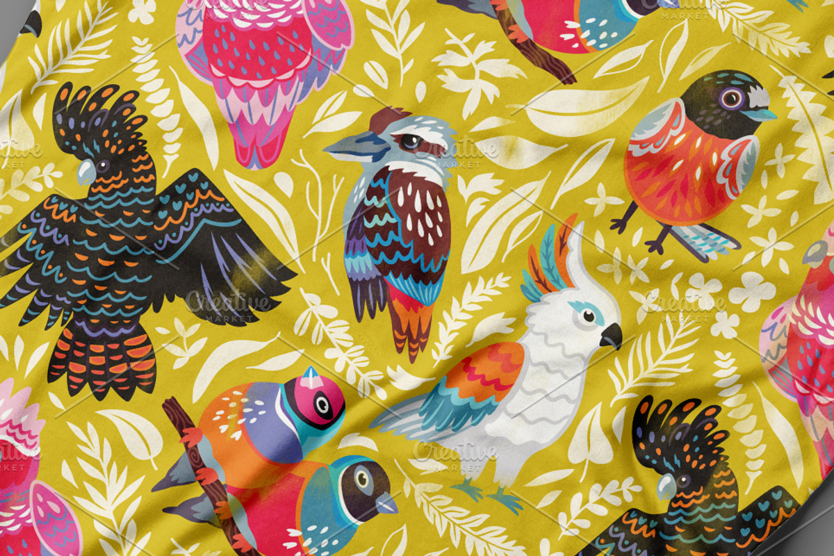 Australian Birds, a Pattern Graphic by PenguinHouse (Photo 6 of 9)