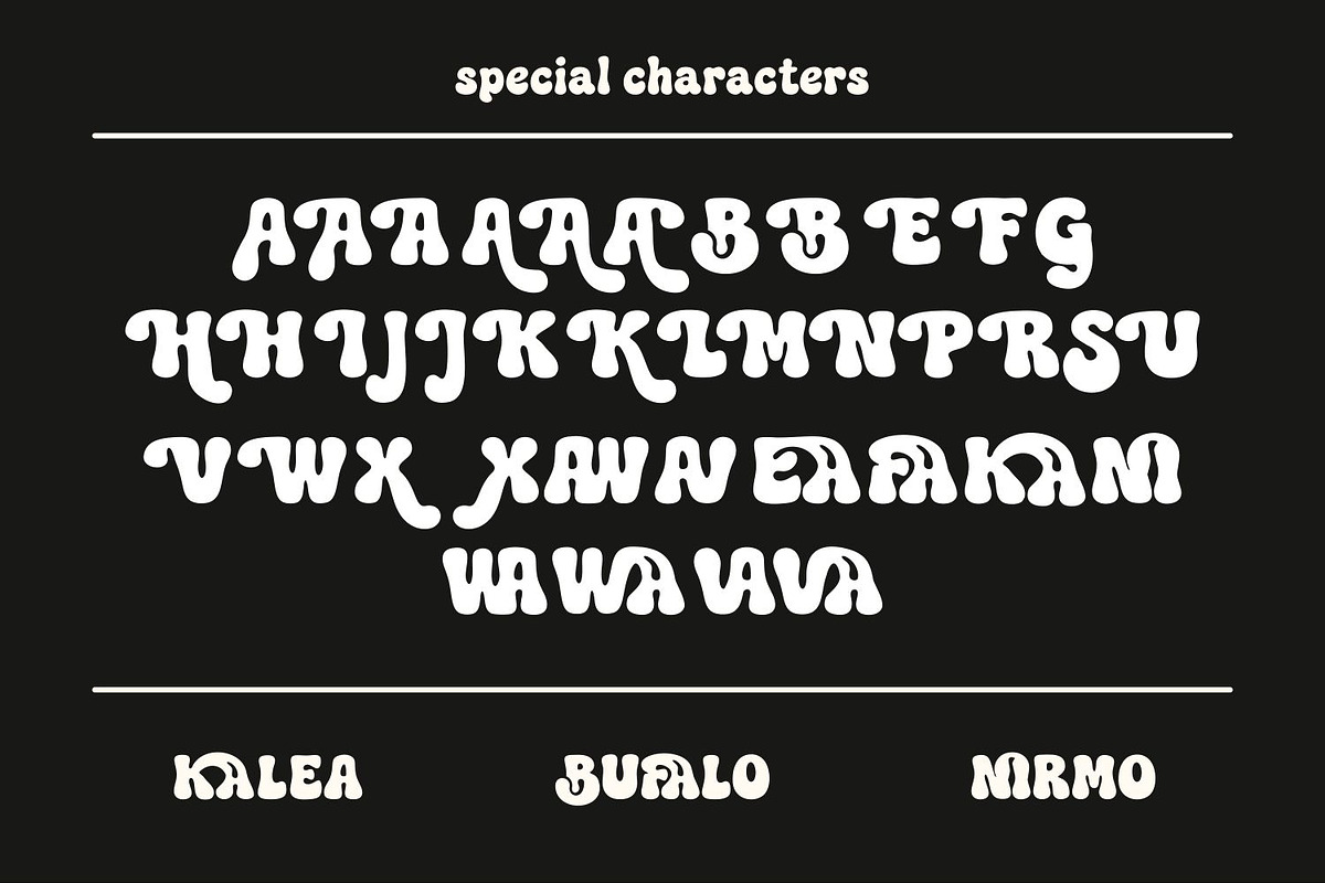 Bultik Retro Bubble Font for Groovy, a Slab Serif Font by WhymoreArt (Photo 3 of 12)